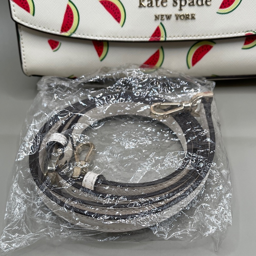 Kate Spade White Crossbody with Watermelon Print and Gold Hardware Kate Spade - Picture 3 of 9